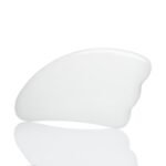 Strumento da massaggio viso in vetro Gua Sha № 1, colore: bianco