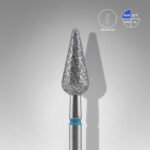 Punta diamantata Pera appuntita, colore blu, diametro 5 mm / lunghezza punta 12 mm