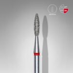 Punta diamantata Fiamma, colore rosso, diametro 2,1 mm / lunghezza punta 8 mm
