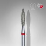 Punta diamantata Fiamma, colore rosso, diametro 2,3 mm / lunghezza punta 10 mm