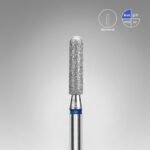 Punta diamantata Cilindro arrotondato, colore blu, diametro 2,5 mm / lunghezza punta 10 mm