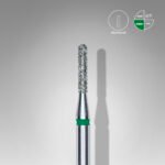 Punta diamantata Cilindro arrotondato, colore verde, diametro 1,4 mm / lunghezza punta 8 mm