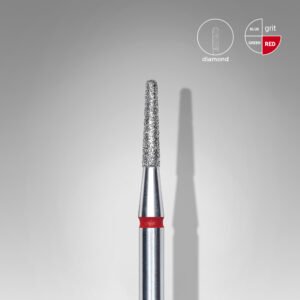 Punta diamantata Tronco, colore rosso, diametero 1,8 mm / lunghezza punta 8 mm