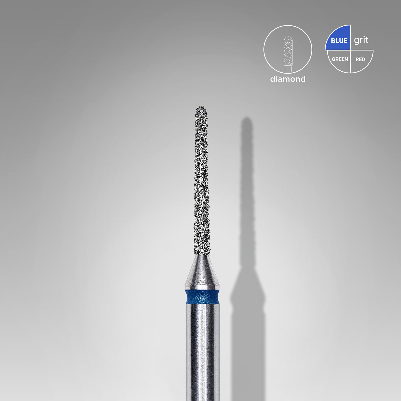 FA80B010_10_im1 Punta diamantata Ago, colore blu, diametero 1 mm / lunghezza punta 10 mm - immagine 1