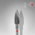 Punta in carburo Fiamma, colore rosso, diametro 5 mm / lunghezza 13,5 mm