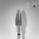 Punta fresa in carburo, pigna, nera, agressiva, EXPERT con diametro 6 mm/ lunghezza 14 mm