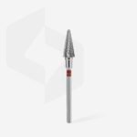 Punta fresa in carburo per mancini, cono, rossa, EXPERT con diametro 6 mm/ lunghezza 14 mm - immagine 2