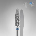 Punta fresa in carburo, pannocchia, blu, EXPERT con diametro 4 mm/ lunghezza 14 mm