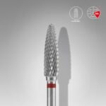 Punta fresa in carburo, pannocchia, rossa, EXPERT con diametro 4 mm/ lunghezza 14 mm