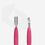 Spatola per manicure con manico in silicone "Gummy" UNIQ 10 TIPO 4.2 (punta stretta arrotondata + punta a lama curva) - immagine 2