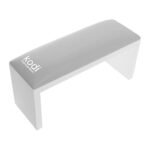 Bracciolo su gambe bianche "Grigio chiaro"