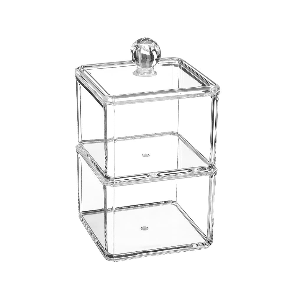 organizespong2level-1000x1000 Organizer in plastica, doppio quadrato (9.5*9.5*15.5) - immagine 1