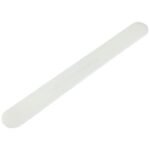 _187 Base in plastica per lima unghie rettangolare da manicure, colore: bianco