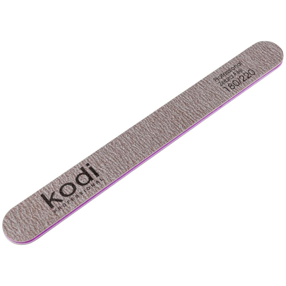 №84-180-220-1000x1000 Lima Unghie Rettangolare _84, colore: marrone, dimensioni: 178*19*4 mm, con logo Kodi Professional - immagine 1