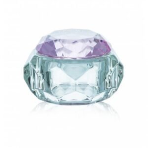 Ciotola in vetro con coperchio rosa