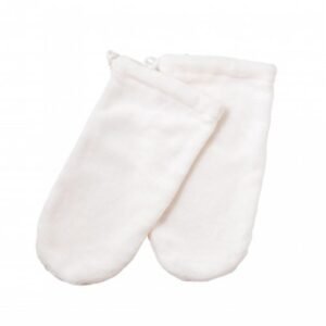 Guanti in spugna, colore: latte; materiale: viscosa (plush)